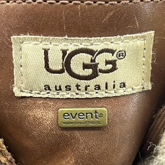 UGG Hilgard Event Waterproof Boots Men Size 10 Brown Leather Vibram Comfort Shoe - Picture 9 of 9